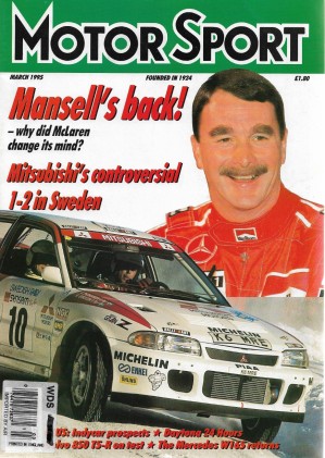 MOTOR SPORT 1995 MAR -MANSELL, M-B W165, VOLVO 850 T-5R, MONTE-CARLO